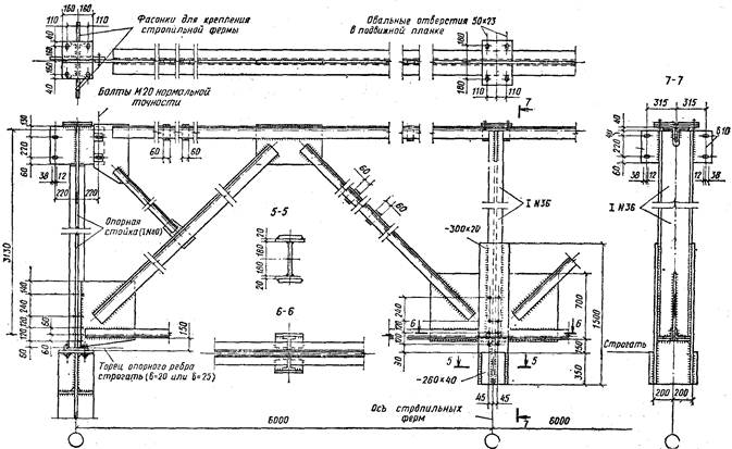 Подстропильная ферма металлическая чертеж